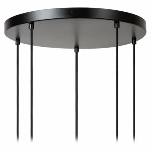 Luminaires Lucide ILONA Suspension Noir, 5 lumières* Lampes En Verre