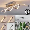 hofstein Imatro Plafonnier LED Nickel mat, Argenté, 2 lumières* Lampes Modernes