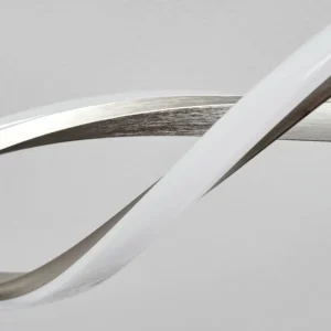 hofstein Imatro Plafonnier LED Nickel mat, Argenté, 2 lumières* Lampes Modernes