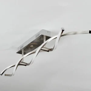 hofstein Imatro Plafonnier LED Nickel mat, Argenté, 2 lumières* Lampes Modernes