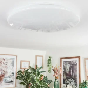 hofstein Junor Plafonnier LED Blanc, 1 lumière, Télécommandes* Lampes Modernes