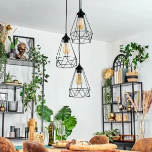 hofstein Kigali Suspension, Suspension Noir, 3 lumières* Lampes Modernes