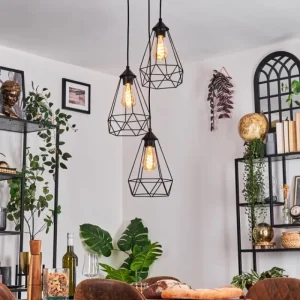 hofstein Kigali Suspension, Suspension Noir, 3 lumières* Lampes Modernes