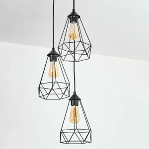 hofstein Kigali Suspension, Suspension Noir, 3 lumières* Lampes Modernes