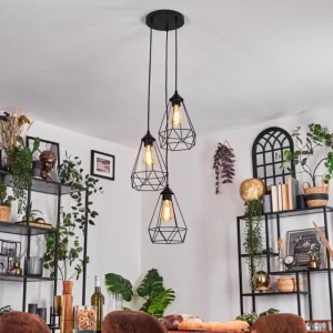 hofstein Kigali Suspension, Suspension Noir, 3 lumières* Lampes Modernes