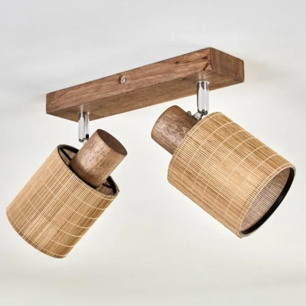 hofstein Kinnared Plafonnier Chrome, Écru, 2 lumières* Lampes Modernes