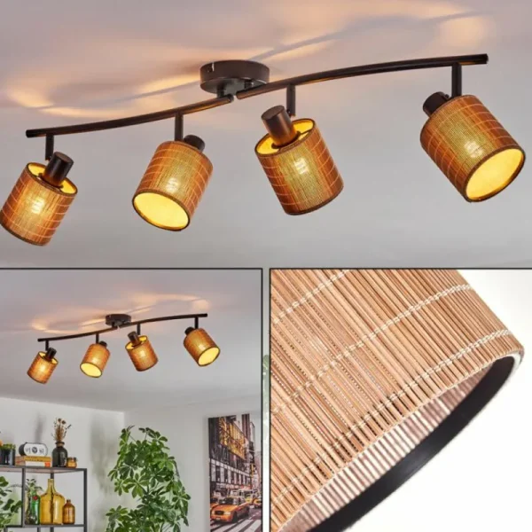 hofstein Kinnared Plafonnier Noir, 4 lumières* Lampes Modernes