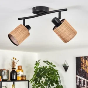 hofstein Kinnared Plafonnier Noir, 2 lumières* Lampes Modernes