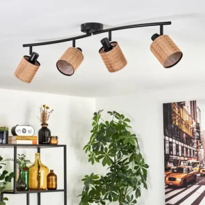 hofstein Kinnared Plafonnier Noir, 4 lumières* Lampes Modernes