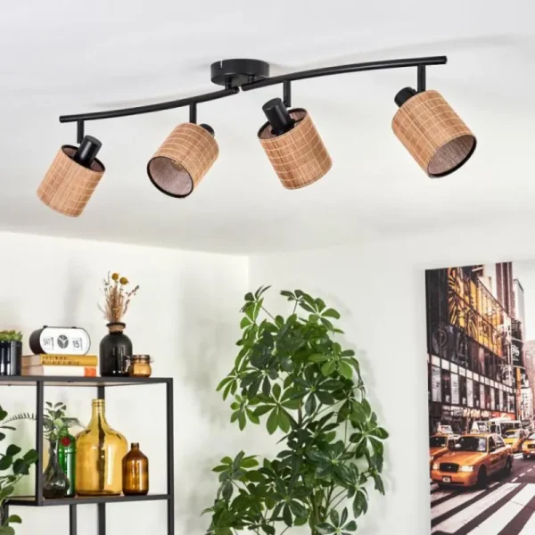 hofstein Kinnared Plafonnier Noir, 4 lumières* Lampes Modernes