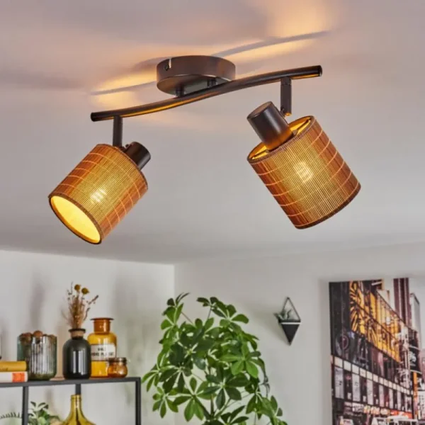 hofstein Kinnared Plafonnier Noir, 2 lumières* Lampes Modernes