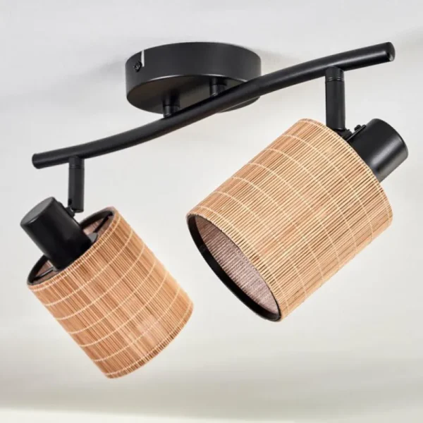 hofstein Kinnared Plafonnier Noir, 2 lumières* Lampes Modernes