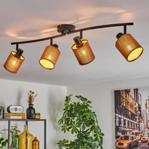 hofstein Kinnared Plafonnier Noir, 4 lumières* Lampes Modernes