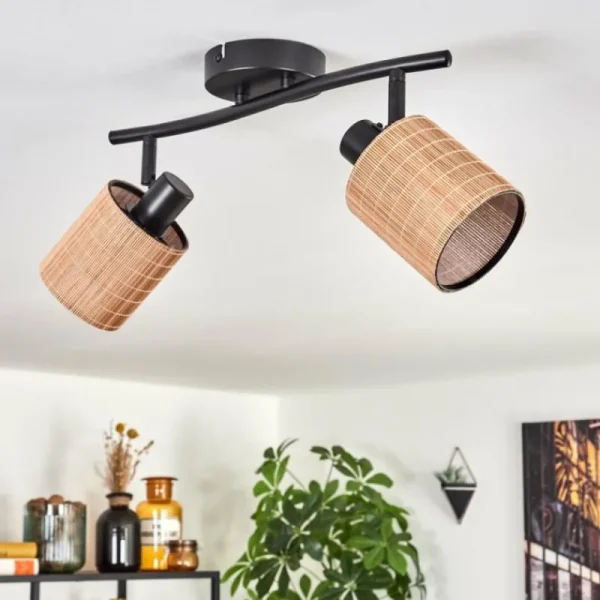hofstein Kinnared Plafonnier Noir, 2 lumières* Lampes Modernes