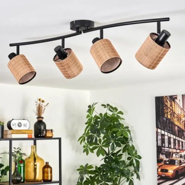 hofstein Kinnared Plafonnier Noir, 4 lumières* Lampes Modernes
