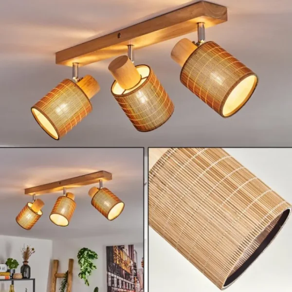 hofstein Kinnared Plafonnier, Spot de plafond Chrome, Écru, 3 lumières* Lampes Modernes