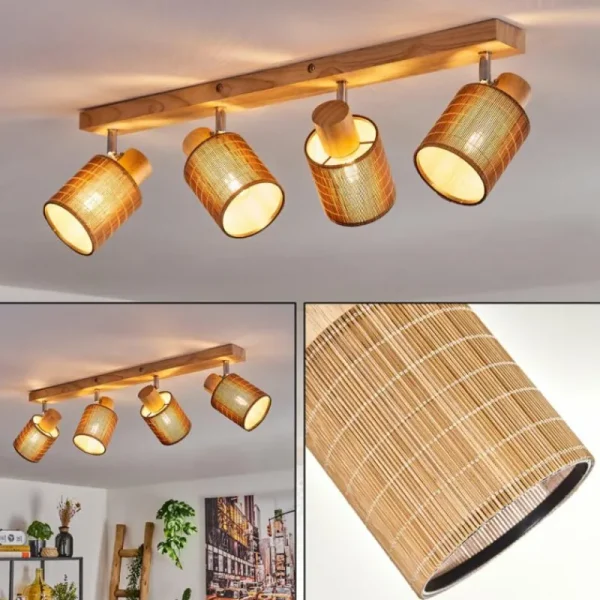 hofstein Kinnared Plafonnier, Spot de plafond Chrome, Écru, 4 lumières* Lampes Modernes