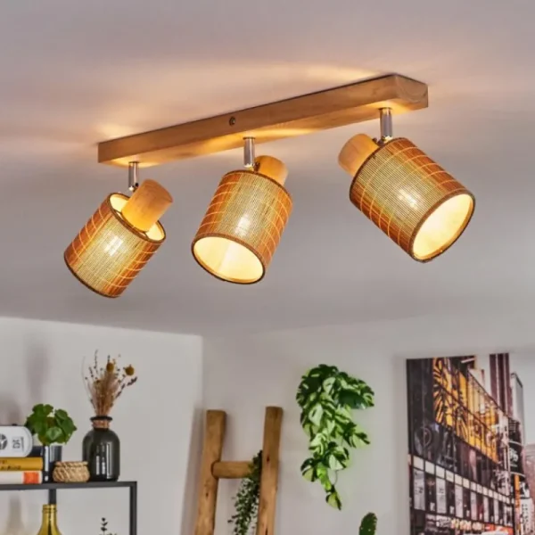hofstein Kinnared Plafonnier, Spot de plafond Chrome, Écru, 3 lumières* Lampes Modernes