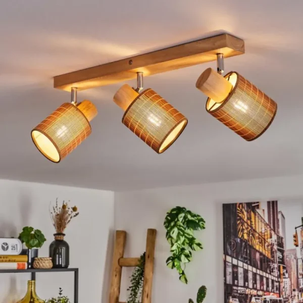 hofstein Kinnared Plafonnier, Spot de plafond Chrome, Écru, 3 lumières* Lampes Modernes
