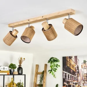 hofstein Kinnared Plafonnier, Spot de plafond Chrome, Écru, 4 lumières* Lampes Modernes