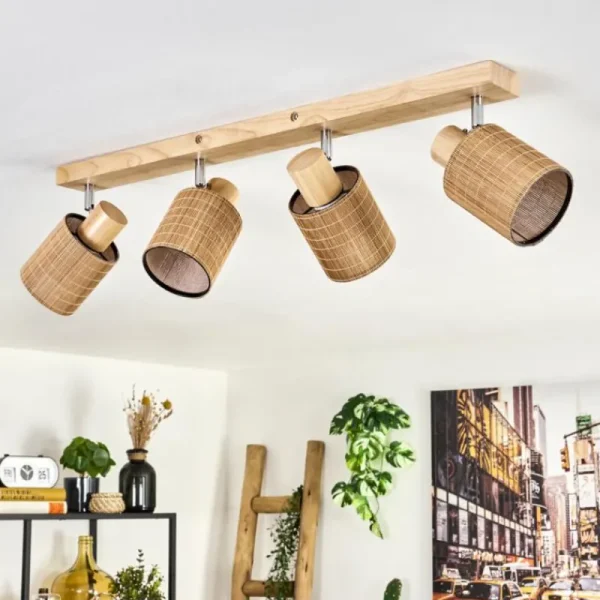 hofstein Kinnared Plafonnier, Spot de plafond Chrome, Écru, 4 lumières* Lampes Modernes
