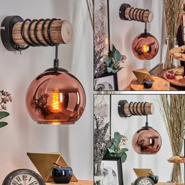 hofstein Koyoto Applique murale Écru, Noir, 1 lumière* Lampes Modernes