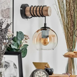 hofstein Koyoto Boule lumineuse, Applique murale Écru, Noir, 1 lumière* Lampes Modernes