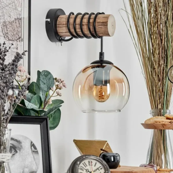 hofstein Koyoto Boule lumineuse, Applique murale Écru, Noir, 1 lumière* Lampes Modernes