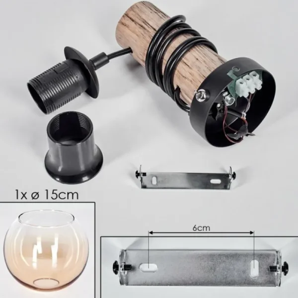 hofstein Koyoto Boule lumineuse, Applique murale Écru, Noir, 1 lumière* Lampes Modernes