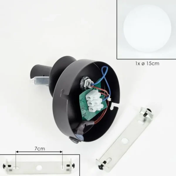 hofstein Koyoto Boule lumineuse, Applique murale, Spot mural Blanc, 1 lumière* Lampes En Verre