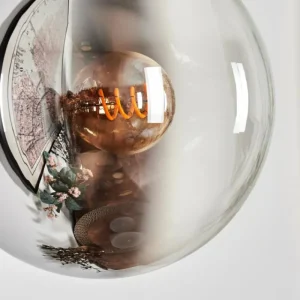 hofstein Koyoto Boule lumineuse, Applique murale, Spot mural Chrome, Clair, Fumé, 1 lumière* Lampes Modernes