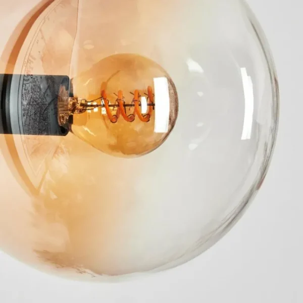 hofstein Koyoto Boule lumineuse, Applique murale, Spot mural Ambre, Clair, 1 lumière* Lampes En Verre