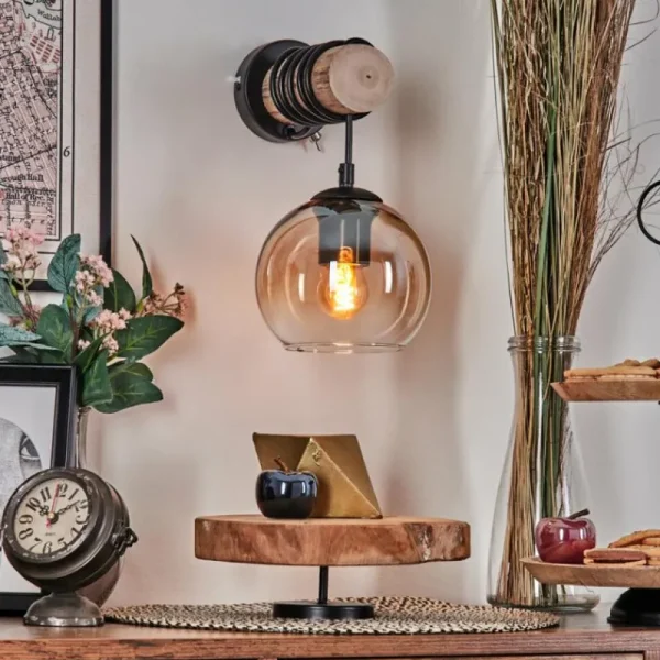 hofstein Koyoto Boule lumineuse, Applique murale Écru, Noir, 1 lumière* Lampes Modernes