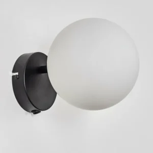 hofstein Koyoto Boule lumineuse, Applique murale, Spot mural Blanc, 1 lumière* Lampes En Verre