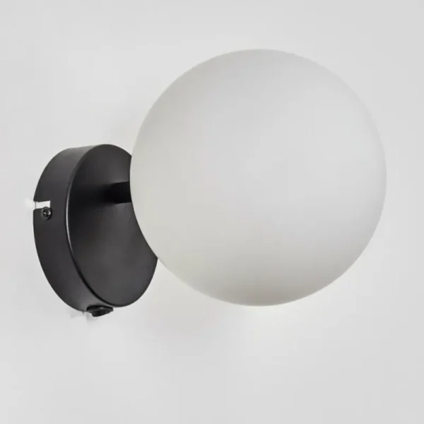 hofstein Koyoto Boule lumineuse, Applique murale, Spot mural Blanc, 1 lumière* Lampes En Verre