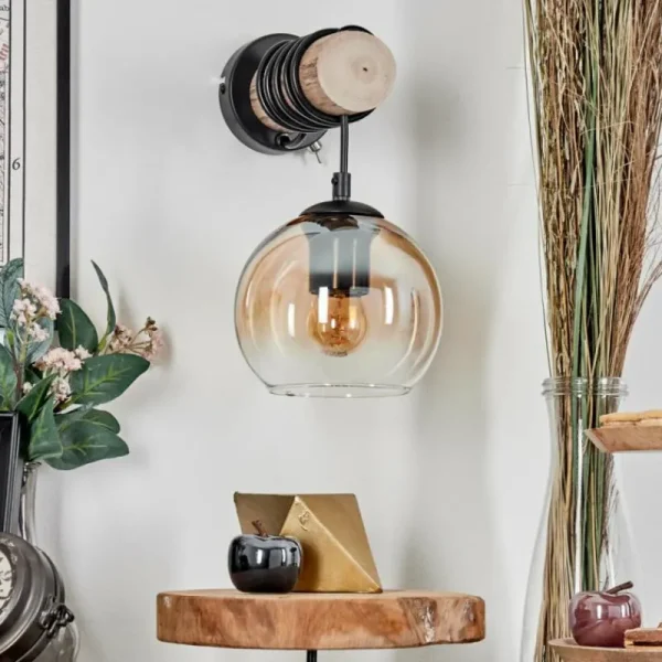 hofstein Koyoto Boule lumineuse, Applique murale Écru, Noir, 1 lumière* Lampes Modernes