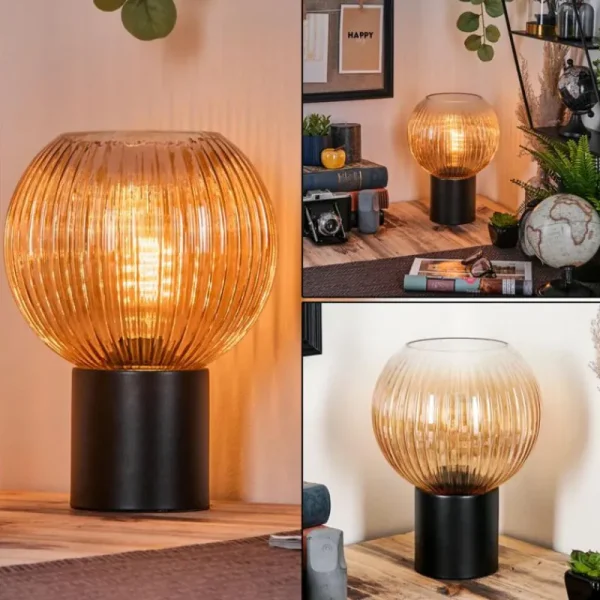 hofstein Koyoto Boule lumineuse, Lampe de bureau, Lampe à poser Ambre, Clair, 1 lumière* Lampes Modernes