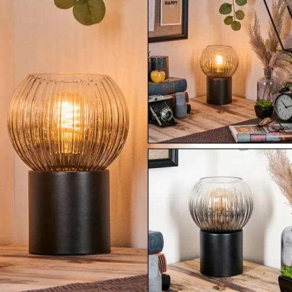 hofstein Koyoto Boule lumineuse, Lampe de bureau, Lampe à poser Clair, Fumé, 1 lumière* Lampes Modernes