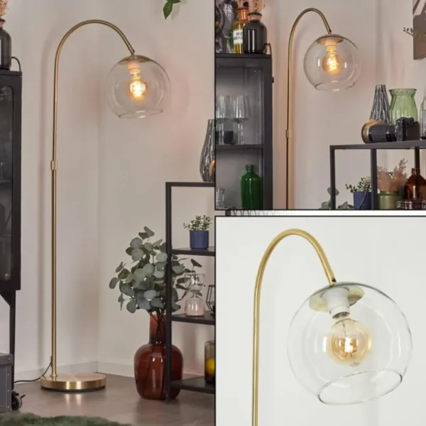 hofstein Koyoto Boule lumineuse, Lampadaire Laiton, 1 lumière* Lampes En Verre