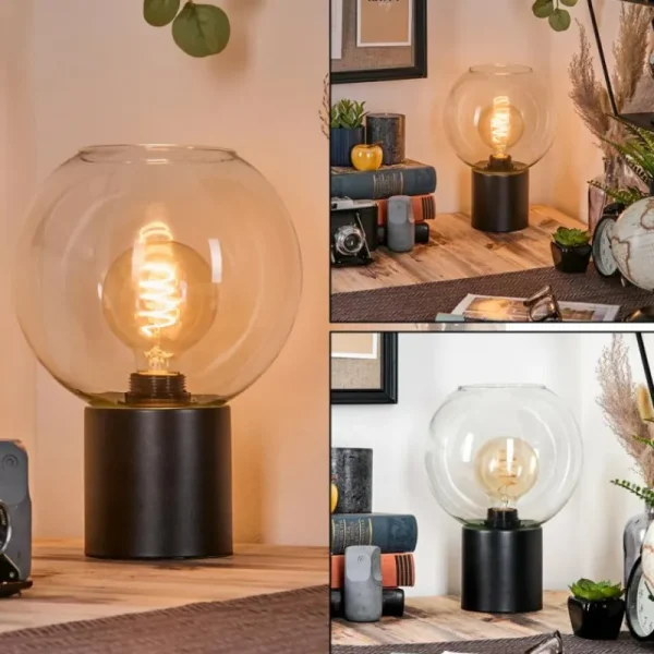hofstein Koyoto Boule lumineuse, Lampe de bureau, Lampe à poser 20 cm Clair, 1 lumière* Lampes En Verre