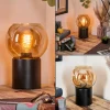 hofstein Koyoto Boule lumineuse, Lampe de bureau, Lampe à poser Ambre, 1 lumière* Lampes En Verre