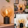 hofstein Koyoto Boule lumineuse, Lampe de bureau, Lampe à poser 20 cm Ambre, Clair, 1 lumière* Lampes En Verre