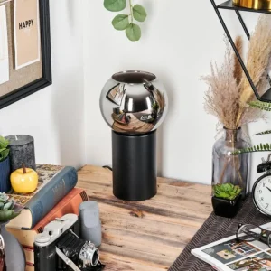 hofstein Koyoto Boule lumineuse, Lampe de bureau, Lampe à poser Chrome, Fumé, 1 lumière* Lampes Modernes