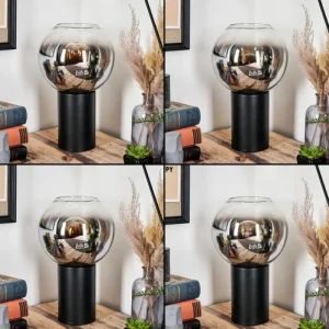 hofstein Koyoto Boule lumineuse, Lampe de bureau, Lampe à poser Chrome, Clair, Fumé, 1 lumière* Lampes Modernes