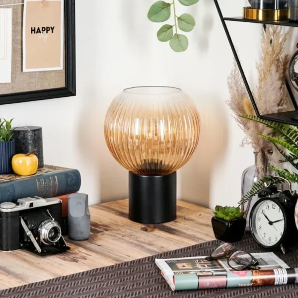 hofstein Koyoto Boule lumineuse, Lampe de bureau, Lampe à poser Ambre, Clair, 1 lumière* Lampes Modernes