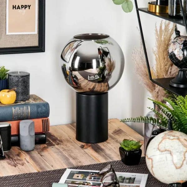 hofstein Koyoto Boule lumineuse, Lampe de bureau, Lampe à poser Chrome, Fumé, 1 lumière* Lampes Modernes