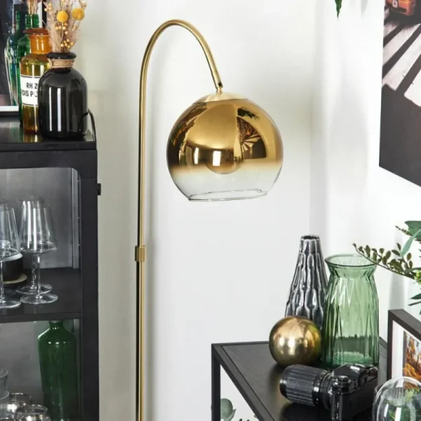 hofstein Koyoto Boule lumineuse, Lampadaire Laiton, 1 lumière* Lampes En Verre