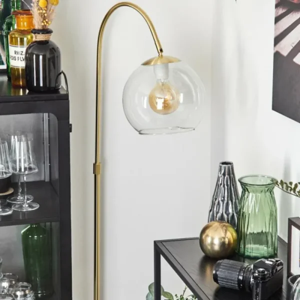 hofstein Koyoto Boule lumineuse, Lampadaire Laiton, 1 lumière* Lampes En Verre