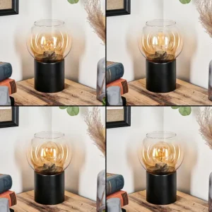 hofstein Koyoto Boule lumineuse, Lampe de bureau, Lampe à poser Ambre, Clair, 1 lumière* Lampes En Verre