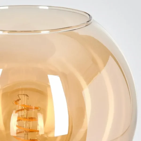 hofstein Koyoto Boule lumineuse, Lampe de bureau, Lampe à poser Ambre, 1 lumière* Lampes En Verre